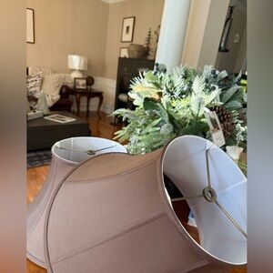 RH Restoration Hardware Mocha Brown Silk Lampshades 🌿